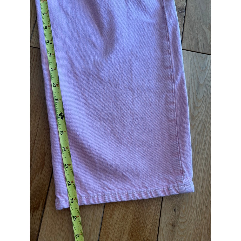 FRAME Long Barrel High Rise Denim Jeans Washed Dusty Pink Wide Leg Womens 26 - Picture 6 of 9